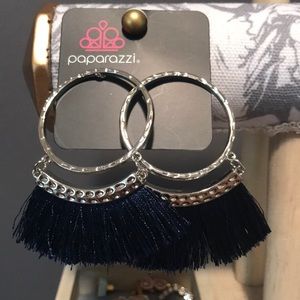 Navy Blue Paparazzi Earrings